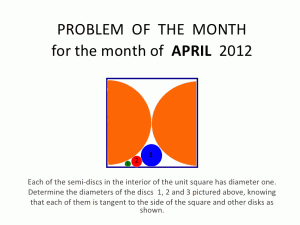 Problem of The Month